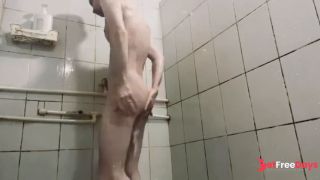 [GetFreeDays.com] A skinny guy washes in a shared shower and masturbates. Sex Film March 2023