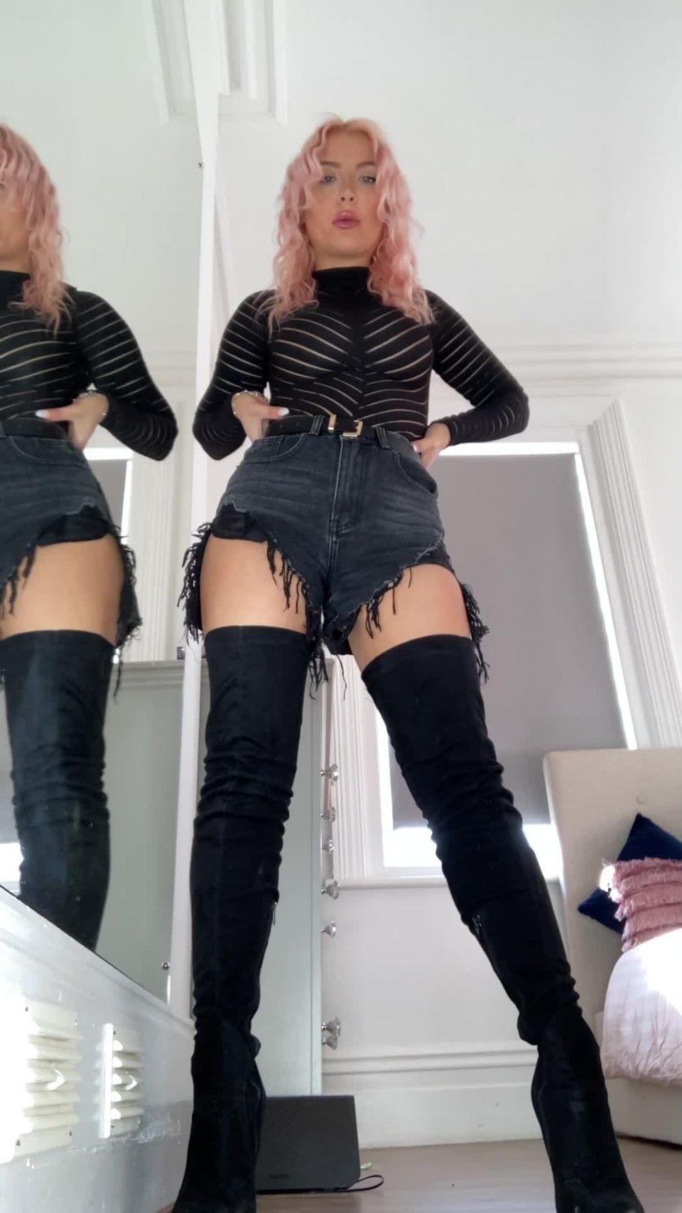 M@nyV1ds - CutieDaisyMay093 - Thigh high boot worship