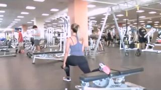 Girls secretly filmed in the gym  exercising