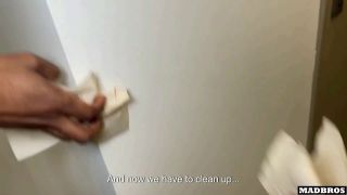 Madbrosx - A Pretty Dominican Girl Caught And Fucked In A Sauna While Her Brother Is Busy!!! - Sauna threesome