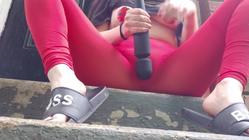 porn video 5 feet fetish dating LilRedVelvet – Cumming Outside, masturbation on femdom porn
