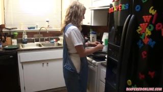 DiaperedonlineAmber Amber Diaper Overalls Cooking