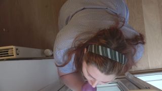 free porn clip 48 BAD DRAGON blowjob practice CUMSHOT on femdom porn milf's big ass