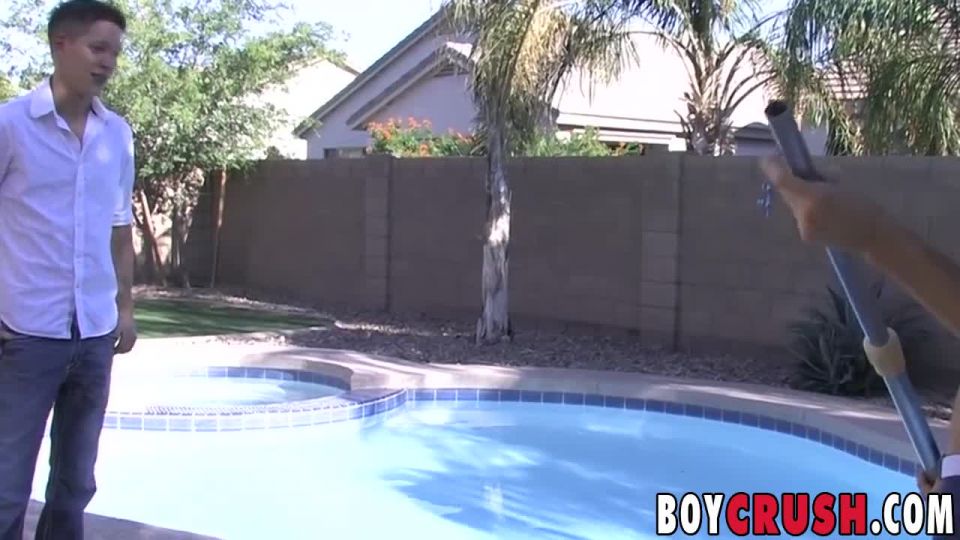 Young pool boy has his ass filled with big hard cock
