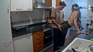 Reallifecam - Dayana Tries To Excite Massimo And Rubs Against His Cock In The Kitchen 16.04.2024 - Amateur