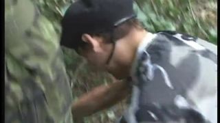Sexy Military Men Getting Nasty in Woods Gay!