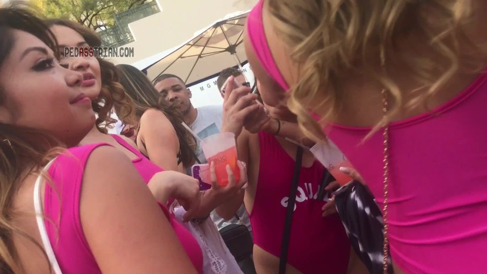 CandidCreeps 718 Hot Pink Onesie Squad Bikini Pool Candid Cre