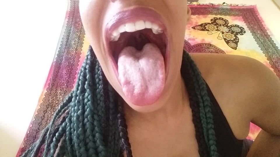 My big mouth and juicy fat tongue Black!