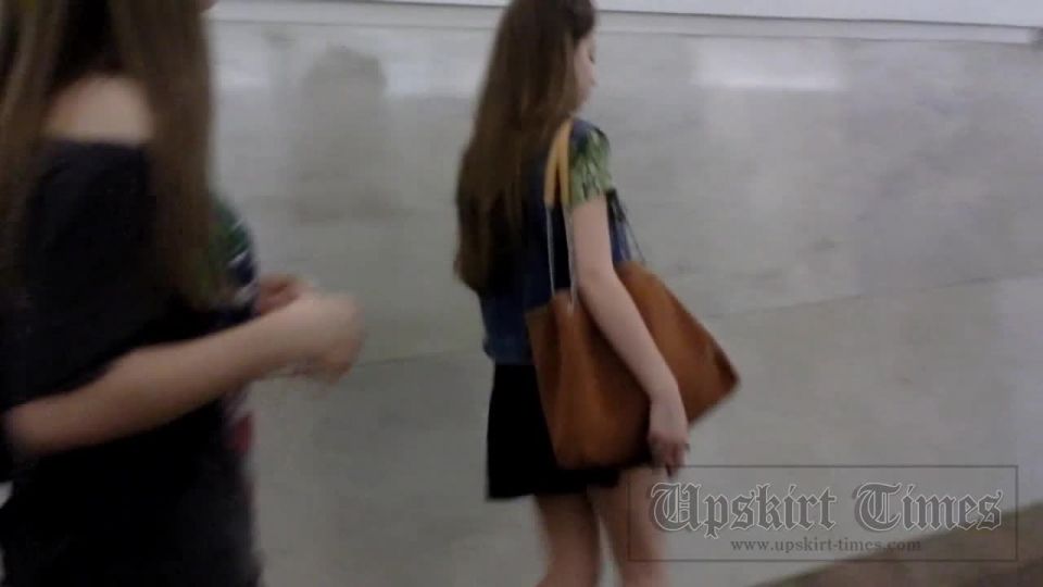 Upskirt-times.com- Ut_2241# Longhaired young girl goes up the escalator. She got a miniskirt and our...