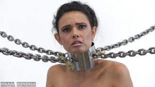 porn video 45 foot fetish heels bdsm porn | Metal Bondage – MB462 – Yasmine in the Giraffe Collar | chain leash