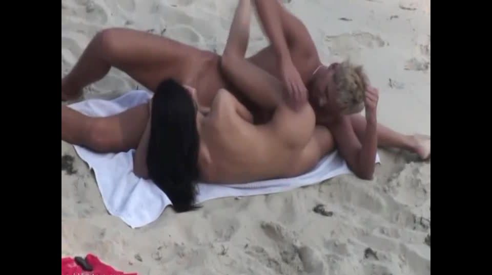 Beach sex gets filmed from the bushes voyeur 