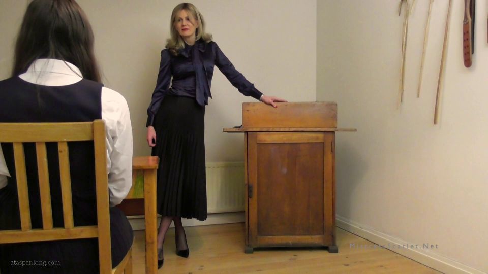 adult video clip 21 OTK Schoolgirl Spanking For Marie - leg locked - femdom porn femdom school