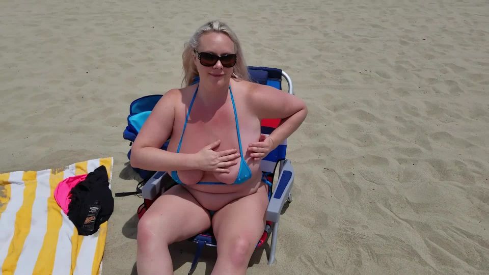 M@nyV1ds - Cameron Skye - Huge Tits Milf Tiny Beach Thong